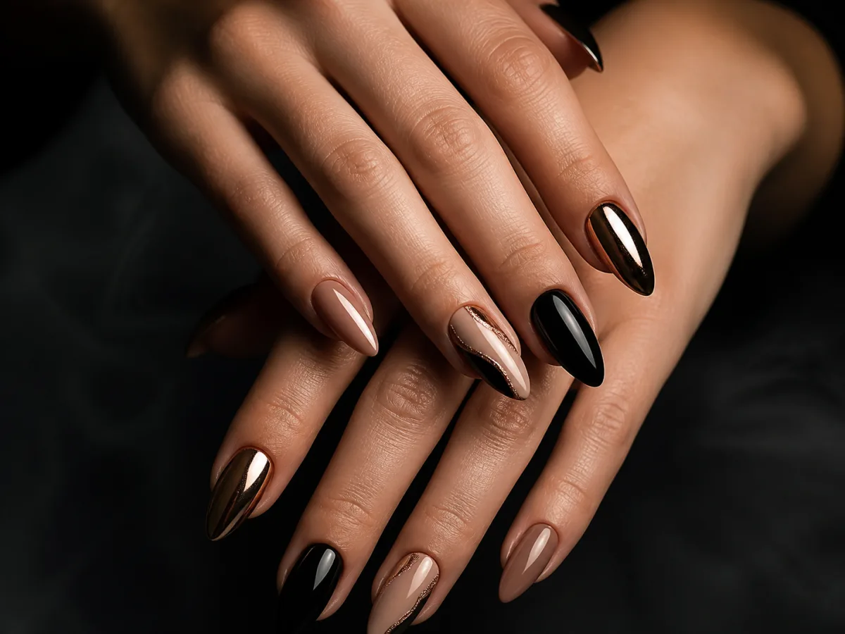 Sculptural hard-gel nails